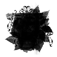 Wall Mural - Artistic summer, autumn mask. Basis element for design on white background