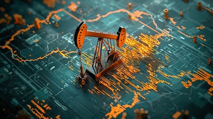 Poster - Skyrocketing oil prices impacting global markets a digital analysis of trends and patterns