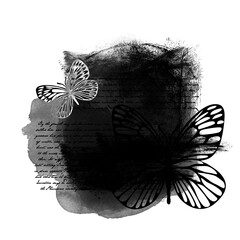 Wall Mural - Artistic black summer mask. Basis element for design on white