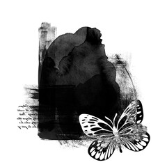 Wall Mural - Artistic summer mask. Basis element for design isolated