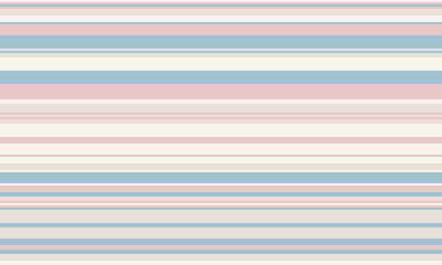 Poster - geometric stripes seamless vector pattern with horizontal lines in varied colours, creating an abstr