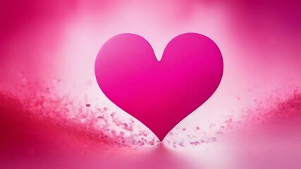 Wall Mural - Animation Card with a heart for Valentine's Day, Mother's Day or Women's Day