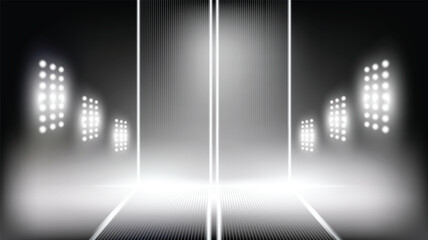 Leinwandbilder - Abstract technology white gray background Hi-tech communication concept, technology, digital business, innovation, science fiction scene vector illustration with copy-space.