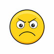 © Rokshana - Yellow frown emoticon vector icon, perfect for expressing sadness or disappointment in designs and digital projects.