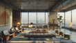 © Malik - Luxury Modern Living Room with City Skyline View