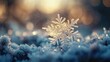 © Pure Imagination - A Single Snowflake Glistens In Winter Sunlight
