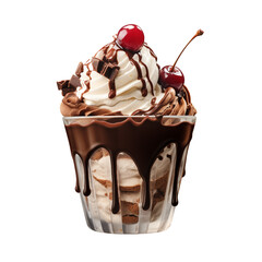 Wall Mural - chocolate sundae ice cream PNG