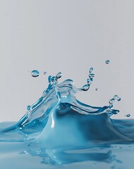 Poster - Isolated closeup of freshwater splashes