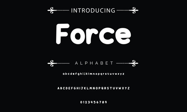 Playful style font design, colorful childish alphabet, letters and numbers vector illustration