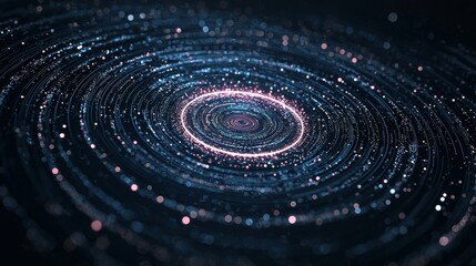 Poster - 3D neon light globe star orbit shiny light backgrounds with smart world technology metaverse cyber orbits digital world technology IOT world concept.