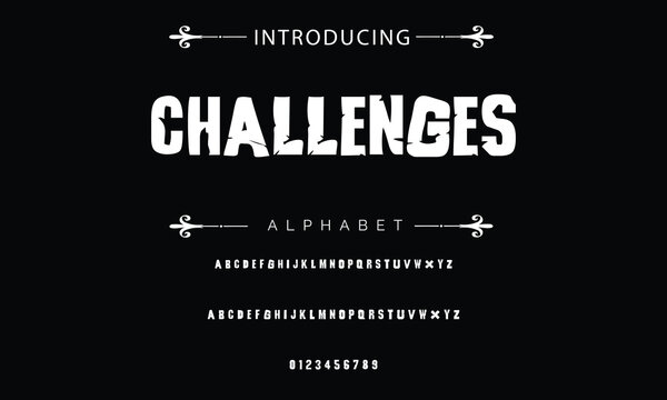Playful style font design, colorful childish alphabet, letters and numbers vector illustration