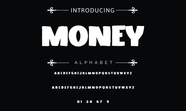 Playful style font design, colorful childish alphabet, letters and numbers vector illustration