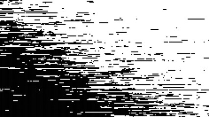 Poster - Wave of moving dots on an abstract dark background. 3D Vector illustration.
