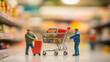 © DrPhatPhaw - Supermarket Miniature, wallpaper, the shopping simulation in a supermarket