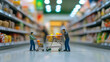 © DrPhatPhaw - Supermarket Miniature, wallpaper, the shopping simulation in a supermarket