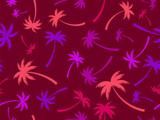 Wall Mural - palm trees seamless pattern. summer time, wallpaper with tropical palm trees pattern. design for pri