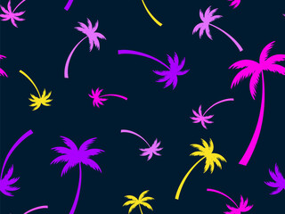 Wall Mural - palm trees seamless pattern. summer time, wallpaper with tropical palm trees pattern. design for pri