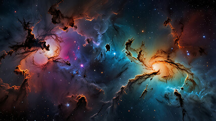 Wall Mural - pace background, the universe, nebula and galaxies, space background, the universe and space