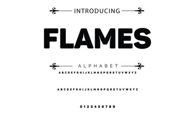 Poster - Abstract minimal modern alphabet fonts. Typography technology vector illustration