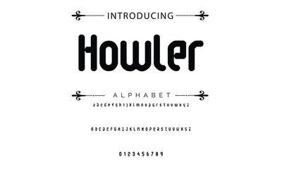 Poster - Abstract minimal modern alphabet fonts. Typography technology vector illustration