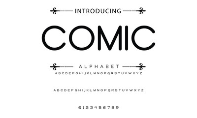 Poster - Abstract minimal modern alphabet fonts. Typography technology vector illustration