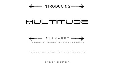 Poster - Abstract minimal modern alphabet fonts. Typography technology vector illustration
