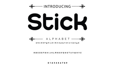 Poster - Abstract minimal modern alphabet fonts. Typography technology vector illustration