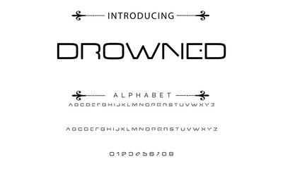 Poster - Abstract minimal modern alphabet fonts. Typography technology vector illustration