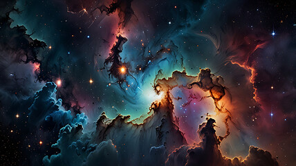 Wall Mural - pace background, the universe, nebula and galaxies, space background, the universe and space