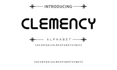 Poster - Abstract minimal modern alphabet fonts. Typography technology vector illustration