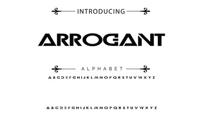 Poster - Abstract minimal modern alphabet fonts. Typography technology vector illustration