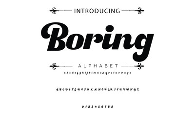 Poster - Abstract minimal modern alphabet fonts. Typography technology vector illustration