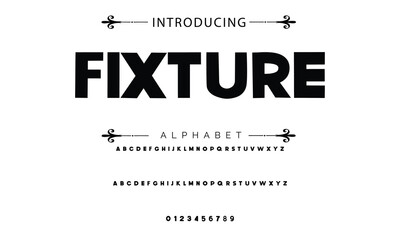 Poster - Abstract minimal modern alphabet fonts. Typography technology vector illustration