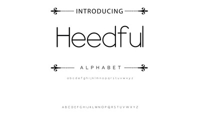 Poster - Abstract minimal modern alphabet fonts. Typography technology vector illustration