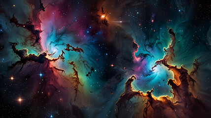 Wall Mural - pace background, the universe, nebula and galaxies, space background, the universe and space