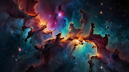Wall Mural - pace background, the universe, nebula and galaxies, space background, the universe and space