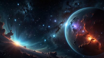 Wall Mural - pace background, the universe, nebula and galaxies, space background, the universe and space