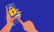 © ADDICTIVE STOCK - Secure online shopping on mobile illustration