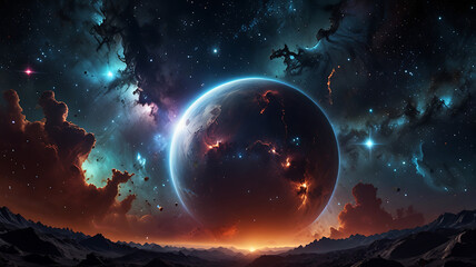 Wall Mural - pace background, the universe, nebula and galaxies, space background, the universe and space