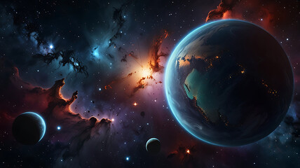 Wall Mural - pace background, the universe, nebula and galaxies, space background, the universe and space