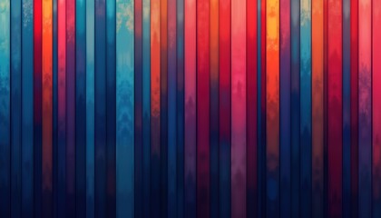Fototapete - Abstract design with textured multicolored vertical stripes. Vivid colors create dynamic visual effect. Modern, trendy style. Suitable for various design projects. Great for backgrounds patterns.