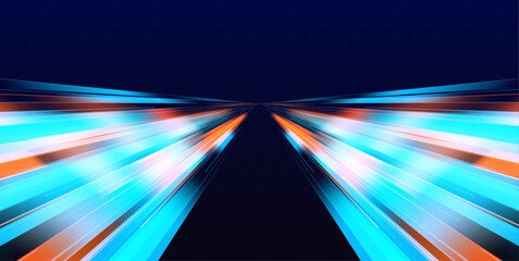 Poster - Abstract high-speed motion with long exposure and neon light painting, featuring glittering fire flare traces, optic fiber twists, and glowing curves.