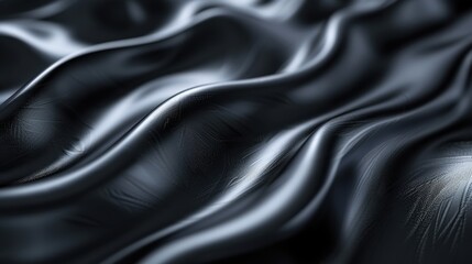 Poster - Dark Draped Fabric Showing Subtle Texture and Waves