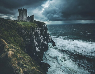 Wall Mural - Coastal Castle Storm