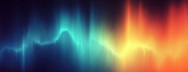 Poster - Luminous green black blue grainy background dark noise texture banner poster backdrop design