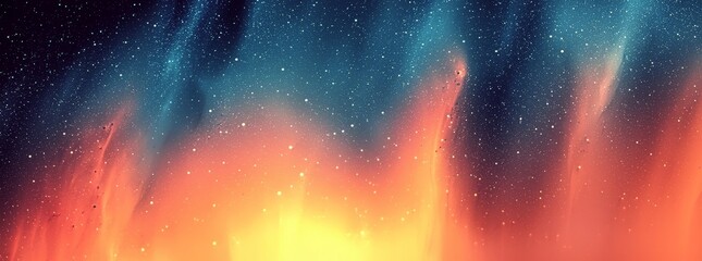Aufkleber - Design banner header with blue gradient background grainy glowing blue light on dark backdrop noise texture effect