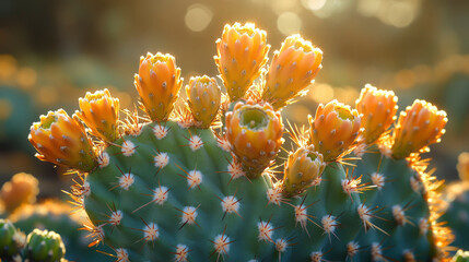 Poster - Macro shot of cactus spines,