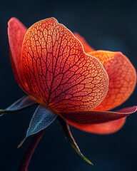 Poster - Close-up of red rose petal,