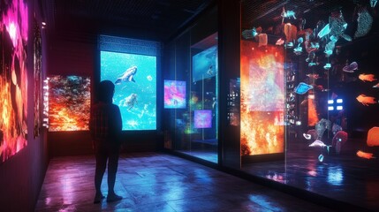 Poster - envision a creative studio where an ai is aiding designers with image and video editing. on the scre