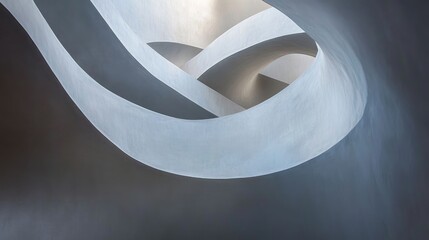 Poster - A minimalist abstract background showcasing a subtle interplay of light and shadow, with soft gray tones and gentle curves, providing an elegant and sophisticated backdrop